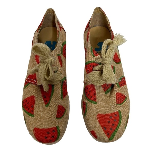 Cute Watermelon Canvas Platform Sneakers - Picture 3 of 16